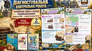 Діагностувальна контрольна робота з історії України. Група результатів 1 — 9 клас НУШ за підручниками Власова, Щупака та Хлібовської