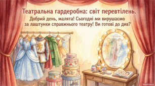 Світ перевтілень у театральній гардеробній (заняття з розвитку мовлення)