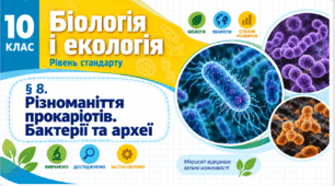 Різноманіття прокаріотів. Бактерії та археї. Презентація, інфографіка, робочий аркуш