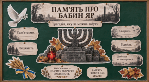 БЕЗКОШТОВНО | Пам’ять про Бабин Яр — оформлення дошки та стенду | До Дня пам’яті жертв Бабиного Яру | 29 вересня