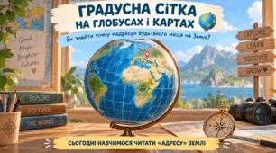 Градусна сітка на глобусах і картах. 6 клас. презентація+конспект