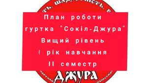 "План роботи гуртка «Сокіл-Джура», Вищий рівень, 1 рік навчання, ІІ семестр"