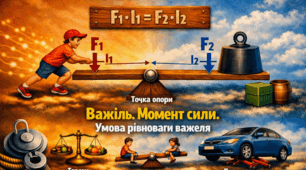 Важіль. Момент сили. Умова рівноваги важеля