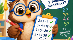 Математика на полях. Таблиця множення на 2,3,4,5.