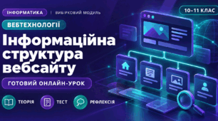 Урок № 1.3. Інформаційна структура вебсайту | Інформатика, вибірковий модуль "Вебтехнології"