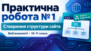Вебтехнології. Практична робота № 1. Створення структури сайта в онлайн-сервісі draw.io / diagrams.net