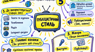 Скетчнотатка до теми "Стилі мовлення. Публіцистичний стиль" для 7 класу