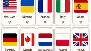 Картки Countries  4 клас Карпюк