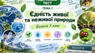 ТЕМА 1. Єдність живої та неживої природи — підсумковий тест