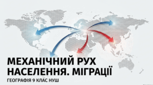 Презентація Механічний рух населення. Міграції. Географія 9 клас НУШ за підручником Запотоцького
