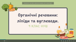 Органічні речовини: ліпіди та вуглеводи 9 клас НУШ