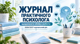 Журнал щоденного обліку роботи практичного психолога на 2026/2027 навчальний рік