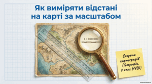 Як виміряти відстані на карті за масштабом - Презентація з географії 7 клас НУШ