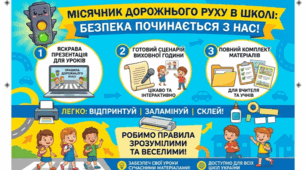 Комплект «Місячник безпеки дорожнього руху» для 1–4 класів! 🚦