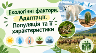 Екологічні фактори. Адаптації. Популяція та її характеристики