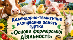 Календарно-тематичне планування та програма занять гуртка «Основи фермерської діяльності». Основний рівень, 1 рік навчання 216 годин  -108 занять по 2 години та 72 заняття по 3 години