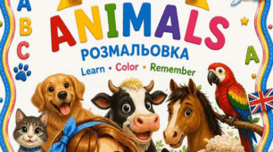 My First English ANIMALS — розмальовка / навчальний зошит з англійської мови