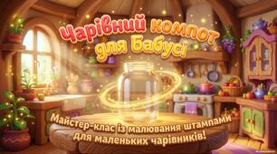 «Чарівний компот для бабусі» (малювання штампами)
