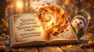«Чарівна 3D-книга Осені» (аплікація з ватних дисків+малювання)