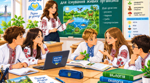 Інфографіка до уроків біології для учнів / учениць 7 класу з теми "Екосистема як спільний простір для існування живих організмів"