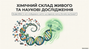 Презентація, розробка уроку, робочий аркуш учня та інфографіка на тему "Хімічний склад живого та наукові дослідження. Молекулярний рівень організації життя.  Закон єдності хімічного складу живої речовини". 9 клас НУШ. Соболь В.І.