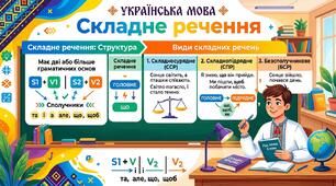 Презентація "Складне речення, його ознаки: повторення вивченого в 5 класі."