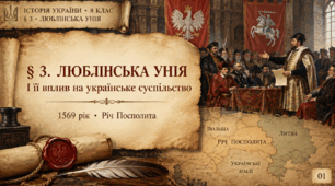 «Люблінська унія і її вплив на українське суспільство». Історія України, 8 клас,