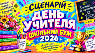 СЦЕНАРІЙ «ДЕНЬ УЧИТЕЛЯ: ШКІЛЬНИЙ БУМ 2026». НОВИНКА