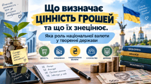 Що визначає цінність грошей та що їх знецінює. Яка роль національної валюти у творенні держави  «Підприємництво і фінансова грамотність»   9 КЛАС 