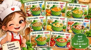 🍲 Дидактична гра «Суп із… який?» 🥕🥦