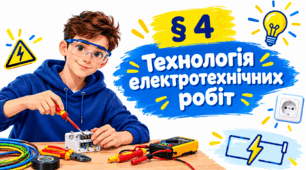 Презентація на тему: "§ 4 Технологія електротехнічних робіт" 9 клас. Технології. За підручником Ходзицька.
