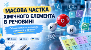 Масова частка хімічного елемента в речовині - презентація з хімії 8 клас НУШ
