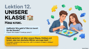 Презентація до уроку 12.  UNSERE KLASSE. Наш клас. Німецька мова. 9 клас НУШ Deutsch. HALLIHALLO! • Друга іноземна мова •