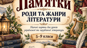 Пам’ятки «Роди та жанри літератури» (19 шт)