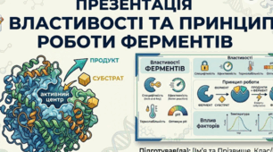 Презентація 📝"Властивості та принцип роботи ферментів" 9 кл НУШ Тагліна § 7