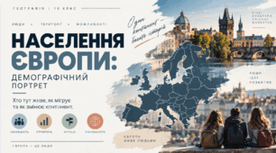 Населення  Європи. Географія 10 клас, Бойко.
