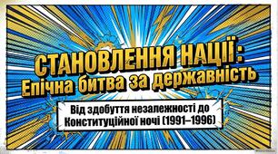Презентація «Розбудова незалежної України (1991–1996 рр.): державотворчі процеси, становлення багатопартійності та прийняття Конституції»