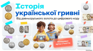 Матеріал: 📰Презентація до уроку "Гривня: короткий екскурс в історію - від становлення до сучасності" з Підприємництва і фінансової грамотності+2 робочих аркуші+ відеофрагмент