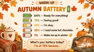 Warm-up activity. Autumn speaking task