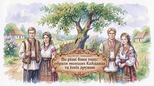 По різні боки тину: образи молодих Кайдашів та їх дружин.
