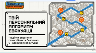 Презентація та відеоматеріал для учнів 8 класу з ІК Безпековий практикум на тему “Твій персональний алгоритм евакуації”