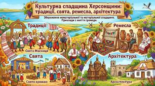 Культурна спадщина Херсонщини: традиції, свята, ремесла, архітектура. Збереження нематеріальної та матеріальної спадщини. Приклади з життя громади.