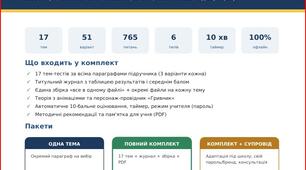 ФІНАНСОВИЙ ЗОШИТ ₴8 клас · готовий цифровий продукт Інтерактивні тести з підприємництва та фінансової грамотності