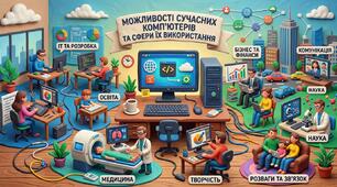 Можливості сучасних комп'ютерів та сфери їх використання
