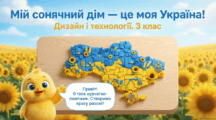Мій сонячний дім - це моя Україна! Виготовлення аплікації за зразком.Правила безпечної праці. Інструктаж з БЖД.