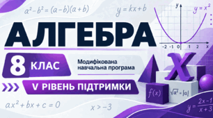 Алгебра. 8 клас. Модифікована навчальна програма. V рівень підтримки