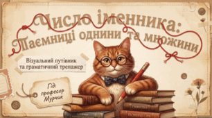 🐱📚 Число іменника. Українська мова ✨