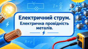 Урок 49. 8 клас. Електричний струм. Електрична провідність металів