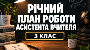 Річний план роботи асистента вчителя 3 клас - ОНОВЛЕНИЙ