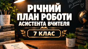 Річний план роботи асистента вчителя 7 клас - ОНОВЛЕНИЙ